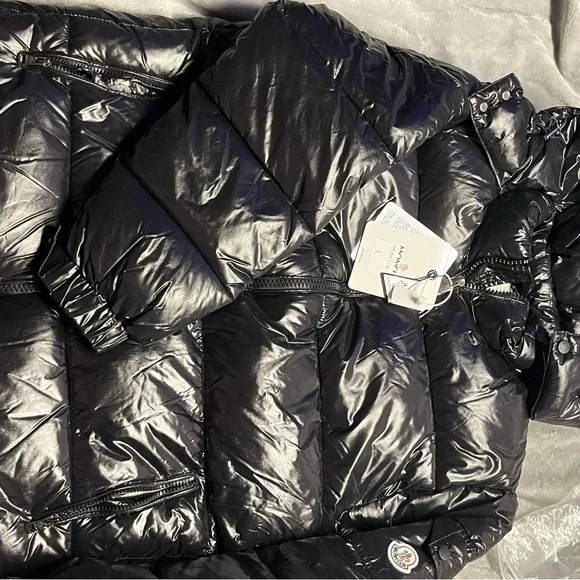 Moncler Shiny Black Puffer Jacket - Picture 7 of 8
